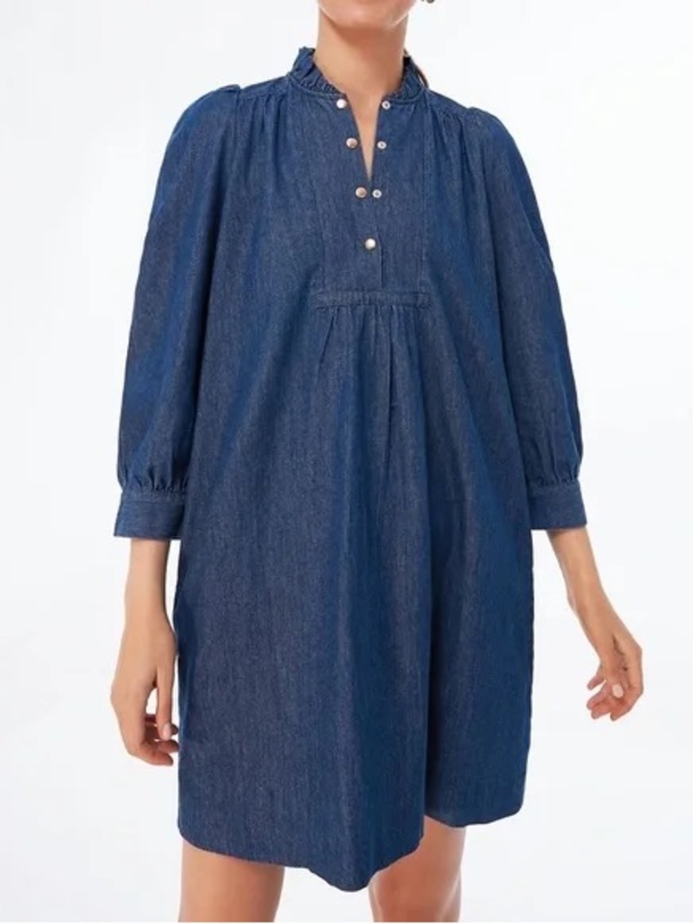 Tuckernuck Pomander Place Chambray Blue Denim Claiborne Cotton Mini Dress